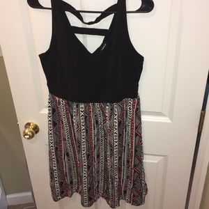 Torrid Aztec Tribal Print Skater Dress, Size 0, XL